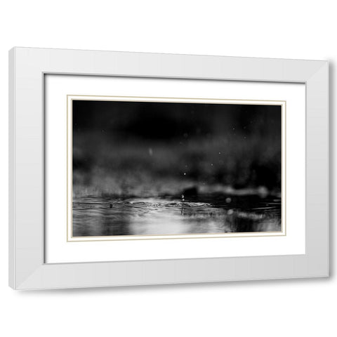 The Drop alternate White Modern Wood Framed Art Print with Double Matting by Malone, Will