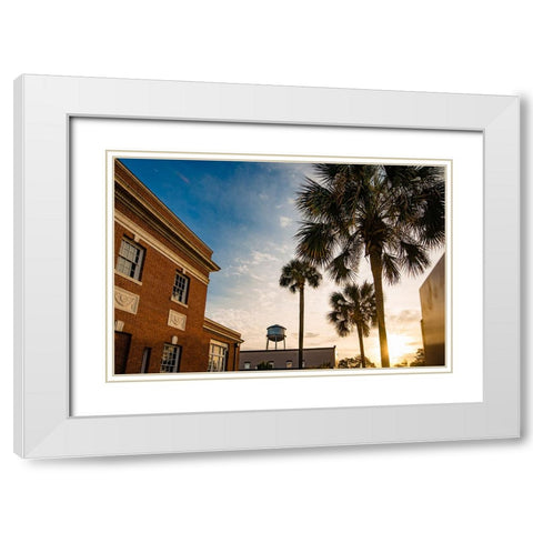 Thomasville Sunset White Modern Wood Framed Art Print with Double Matting by Malone, Will