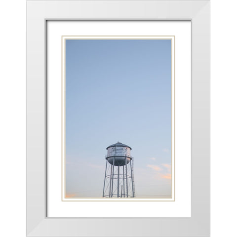 Watertower 7 White Modern Wood Framed Art Print with Double Matting by Malone, Will