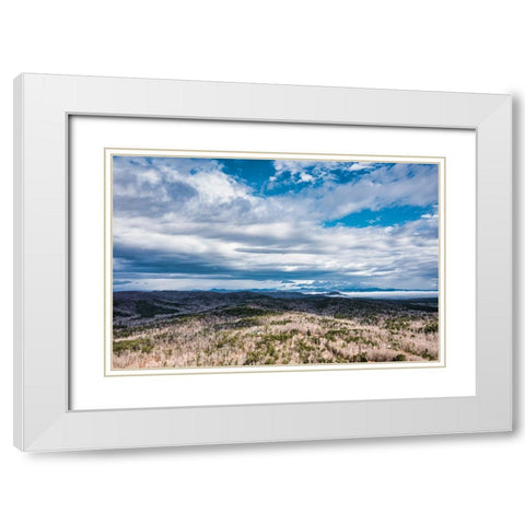 Winter Sky White Modern Wood Framed Art Print with Double Matting by Malone, Will