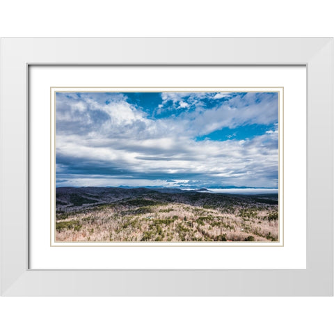 Winter Sky White Modern Wood Framed Art Print with Double Matting by Malone, Will