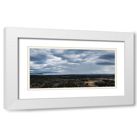 Winter Sky Pano White Modern Wood Framed Art Print with Double Matting by Malone, Will