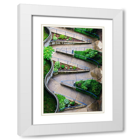 Wmwalkway White Modern Wood Framed Art Print with Double Matting by Malone, Will