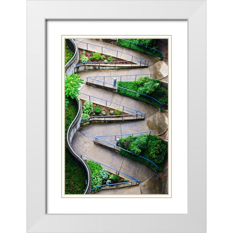 Wmwalkway White Modern Wood Framed Art Print with Double Matting by Malone, Will