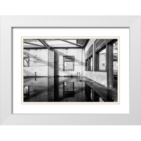Yelow Korner 2 White Modern Wood Framed Art Print with Double Matting by Malone, Will