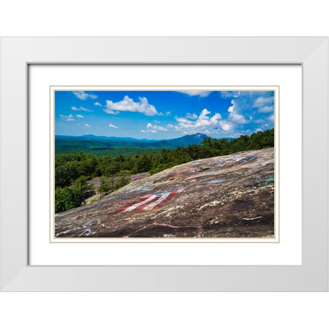 American Bald Horizontal White Modern Wood Framed Art Print with Double Matting by Malone, Will