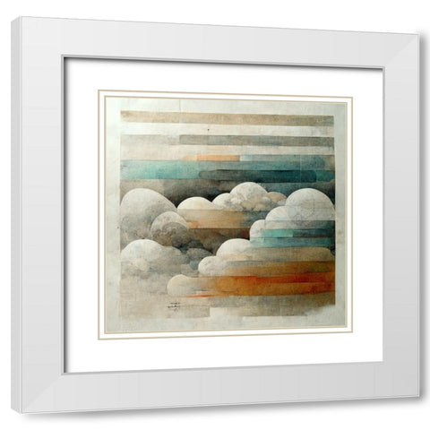 Cloud Dream 2 White Modern Wood Framed Art Print with Double Matting by Screendoor