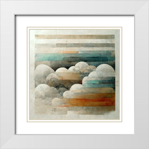 Cloud Dream 2 White Modern Wood Framed Art Print with Double Matting by Screendoor