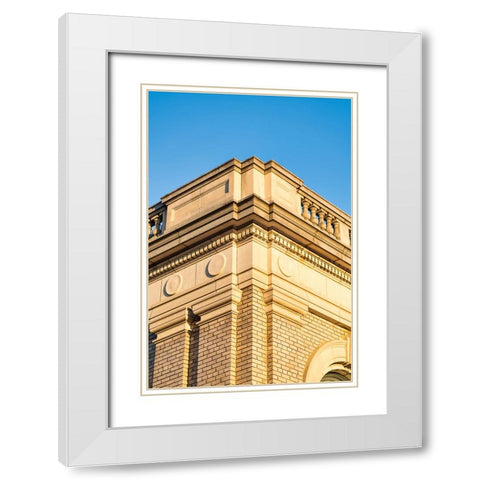 Corner 9 White Modern Wood Framed Art Print with Double Matting by Malone, Will