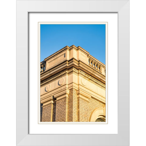 Corner 9 White Modern Wood Framed Art Print with Double Matting by Malone, Will