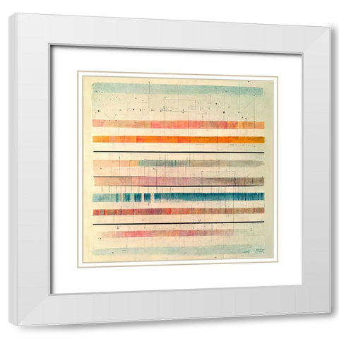 Dancing Filmstrip 3 White Modern Wood Framed Art Print with Double Matting by Screendoor