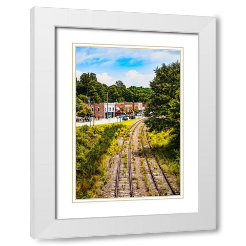 Downtown Saluda Vertical White Modern Wood Framed Art Print with Double Matting by Malone, Will