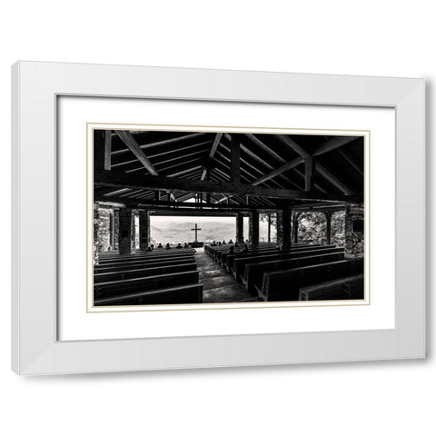 Eyes to the Hills 2 White Modern Wood Framed Art Print with Double Matting by Malone, Will