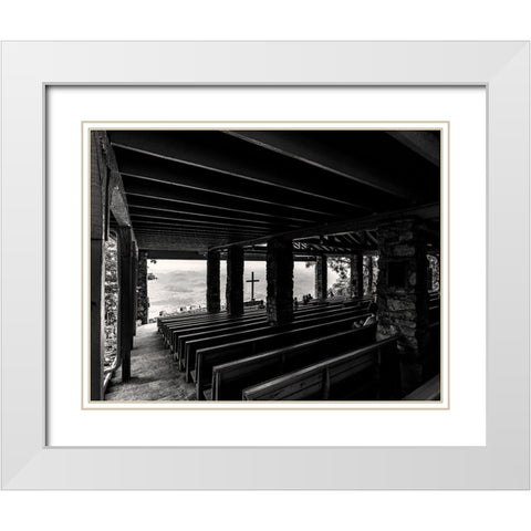 Eyes to the Hills White Modern Wood Framed Art Print with Double Matting by Malone, Will