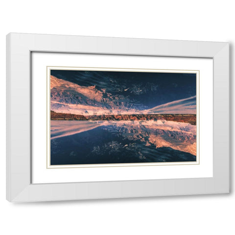 Grand Canyon 2 White Modern Wood Framed Art Print with Double Matting by Malone, Will