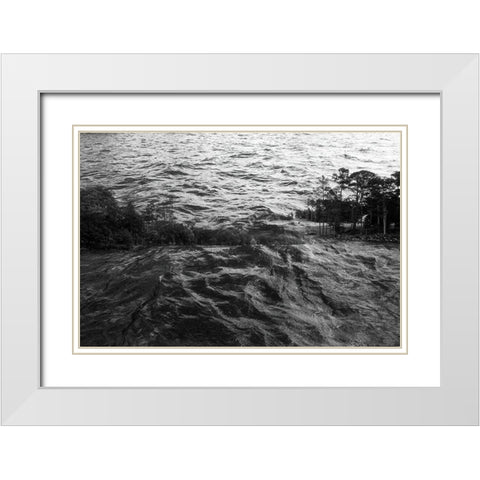 Lake Hartwell I White Modern Wood Framed Art Print with Double Matting by Malone, Will