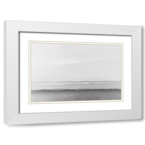 Morning Layers White Modern Wood Framed Art Print with Double Matting by Malone, Will