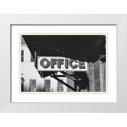 Office White Modern Wood Framed Art Print with Double Matting by Malone, Will