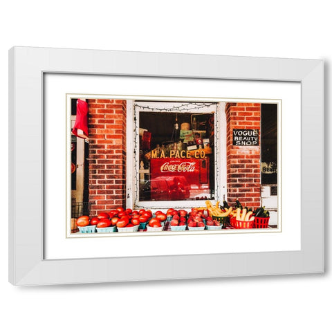 Saluda Market White Modern Wood Framed Art Print with Double Matting by Malone, Will