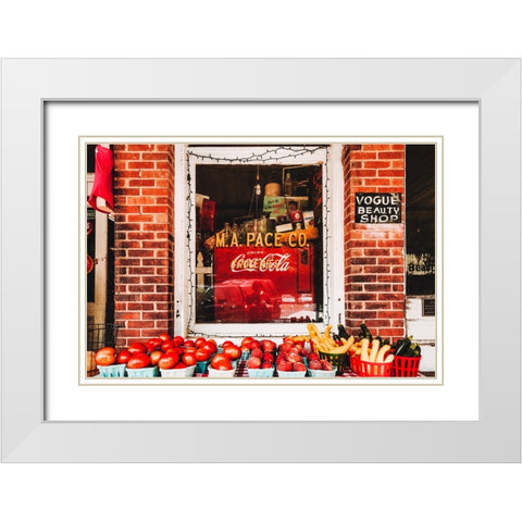 Saluda Market White Modern Wood Framed Art Print with Double Matting by Malone, Will