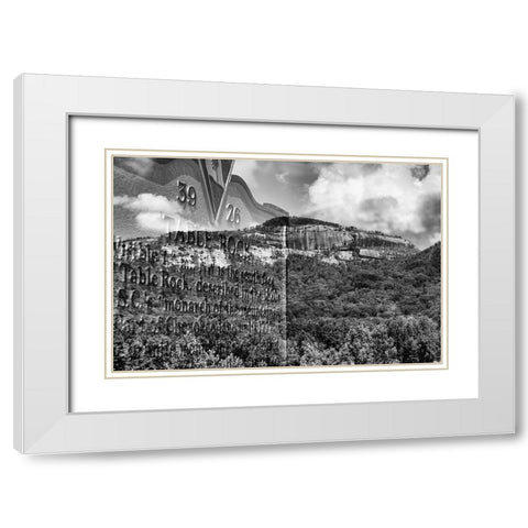 Table Rock II White Modern Wood Framed Art Print with Double Matting by Malone, Will