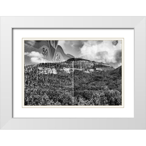 Table Rock II White Modern Wood Framed Art Print with Double Matting by Malone, Will