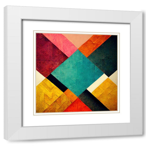 The Color Map 2 White Modern Wood Framed Art Print with Double Matting by Screendoor