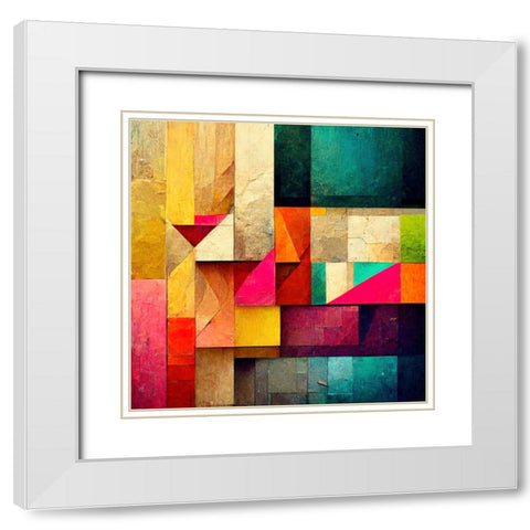 The Color Map 3 White Modern Wood Framed Art Print with Double Matting by Screendoor