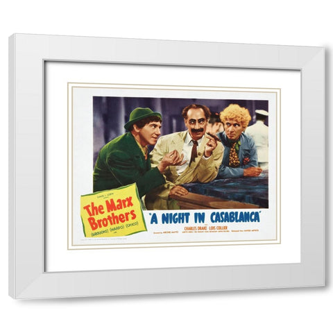 A Night in Casablanca White Modern Wood Framed Art Print with Double Matting by Screendoor