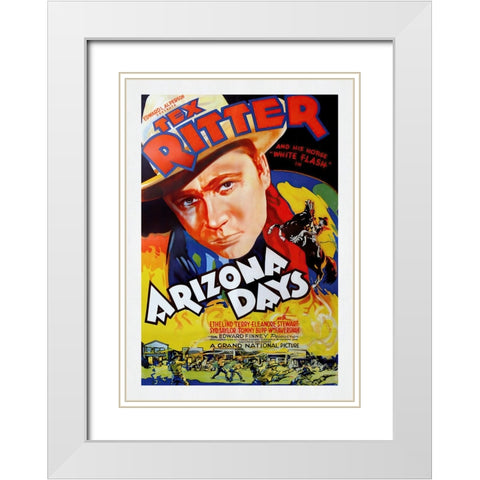 Arizona Days White Modern Wood Framed Art Print with Double Matting by Screendoor