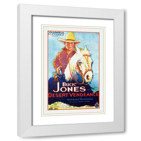 Buck Jones Desert Vengeance White Modern Wood Framed Art Print with Double Matting by Screendoor