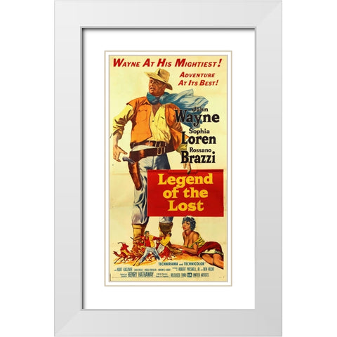 Legend of The Lost White Modern Wood Framed Art Print with Double Matting by Screendoor