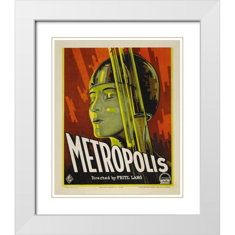 Metropolis US White Modern Wood Framed Art Print with Double Matting by Screendoor