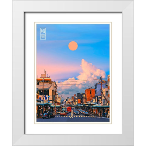 Cumulus in Japan 4 White Modern Wood Framed Art Print with Double Matting by Orozco, Danner