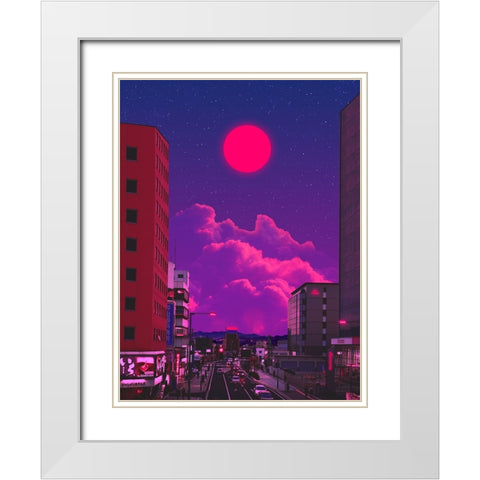 Magical Nights 2 White Modern Wood Framed Art Print with Double Matting by Orozco, Danner