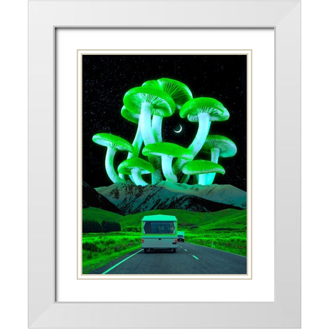 Trippyland White Modern Wood Framed Art Print with Double Matting by Orozco, Danner