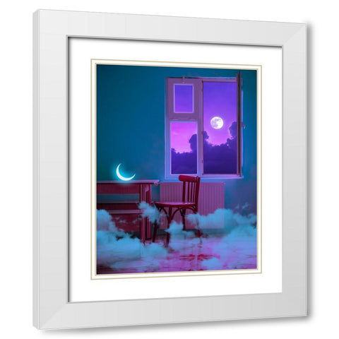 Sweet home White Modern Wood Framed Art Print with Double Matting by Orozco, Danner