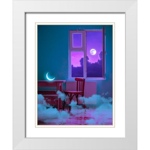 Sweet home White Modern Wood Framed Art Print with Double Matting by Orozco, Danner