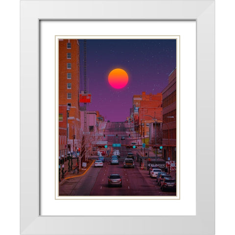 Sundown 1 White Modern Wood Framed Art Print with Double Matting by Orozco, Danner