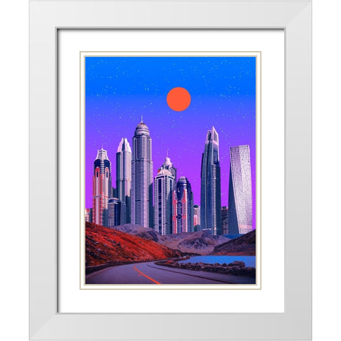 Nocturnal Paradise 2 White Modern Wood Framed Art Print with Double Matting by Orozco, Danner