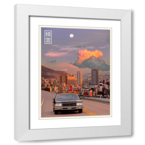 Cumulus in Japan 1 White Modern Wood Framed Art Print with Double Matting by Orozco, Danner
