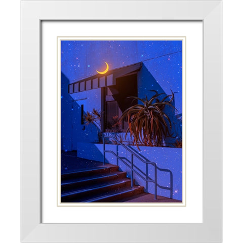 Moonlight 2 White Modern Wood Framed Art Print with Double Matting by Orozco, Danner