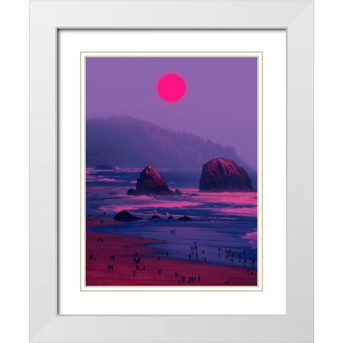 Sundown 2 White Modern Wood Framed Art Print with Double Matting by Orozco, Danner
