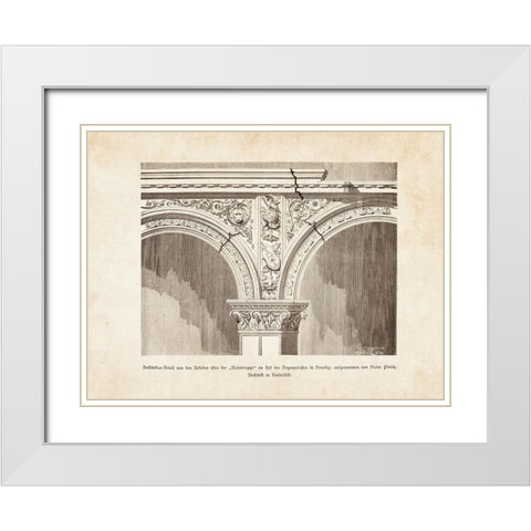 Architectural Ornament - VIII White Modern Wood Framed Art Print with Double Matting by CAG