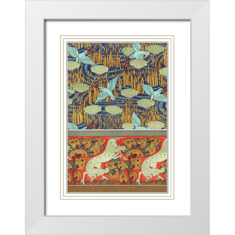 Decoration And Ornament - I White Modern Wood Framed Art Print with Double Matting by CAG