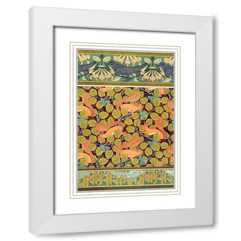Decoration And Ornament - III White Modern Wood Framed Art Print with Double Matting by CAG