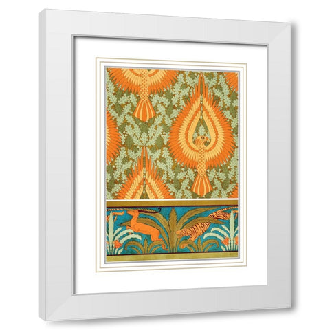 Decoration And Ornament - IV White Modern Wood Framed Art Print with Double Matting by CAG