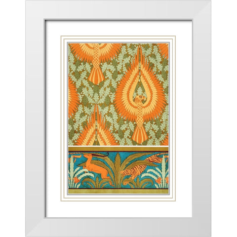 Decoration And Ornament - IV White Modern Wood Framed Art Print with Double Matting by CAG