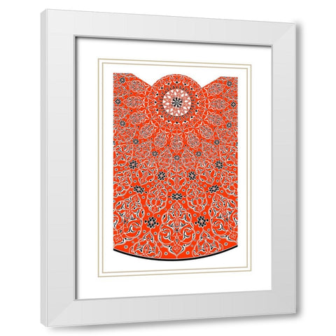 Decoration And Ornament - VIII White Modern Wood Framed Art Print with Double Matting by CAG