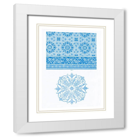 Vintage Pattern II White Modern Wood Framed Art Print with Double Matting by Gewerbehalle